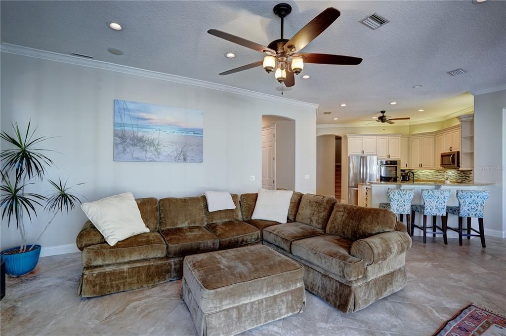 Open and airy family room