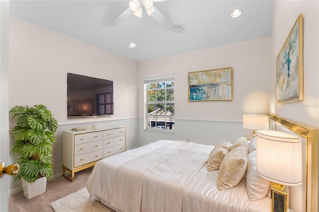 Another bedroom with plenty of room and closet space virtual staged