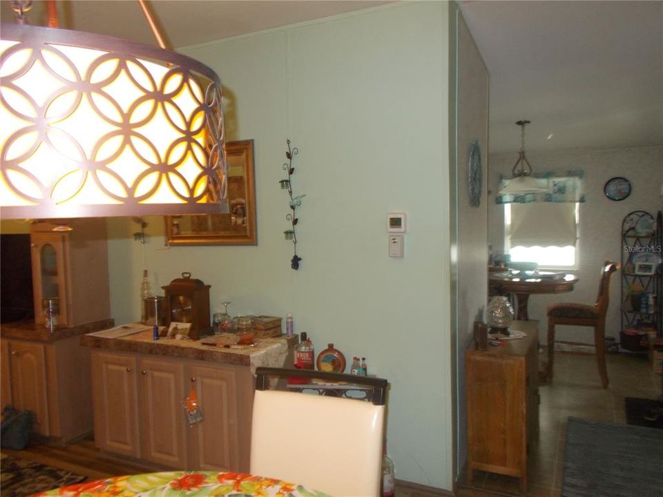 Dining Room showing built-in cabinet