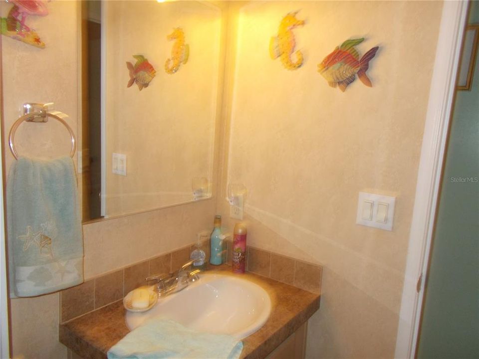 Bathroom #2 with single sink