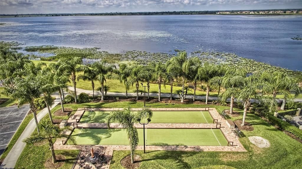 Clubhouse bocce courts