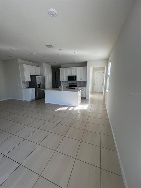 living room and kitchen