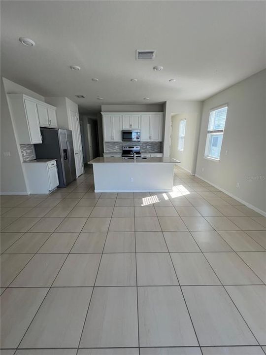 living room and kitchen