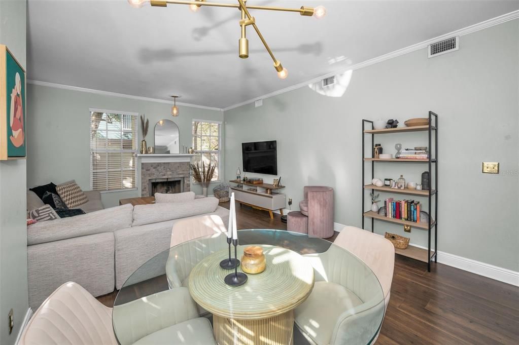 view from dining area to Living room