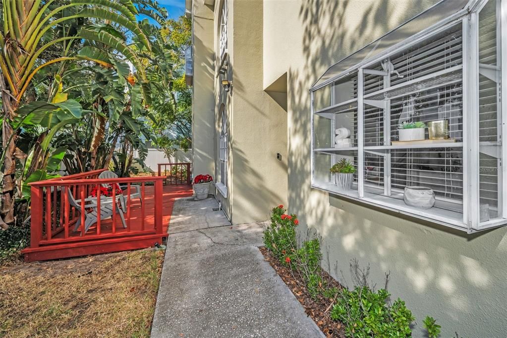 WALK WAY TO FRONT DOOR AND SIDE DECK