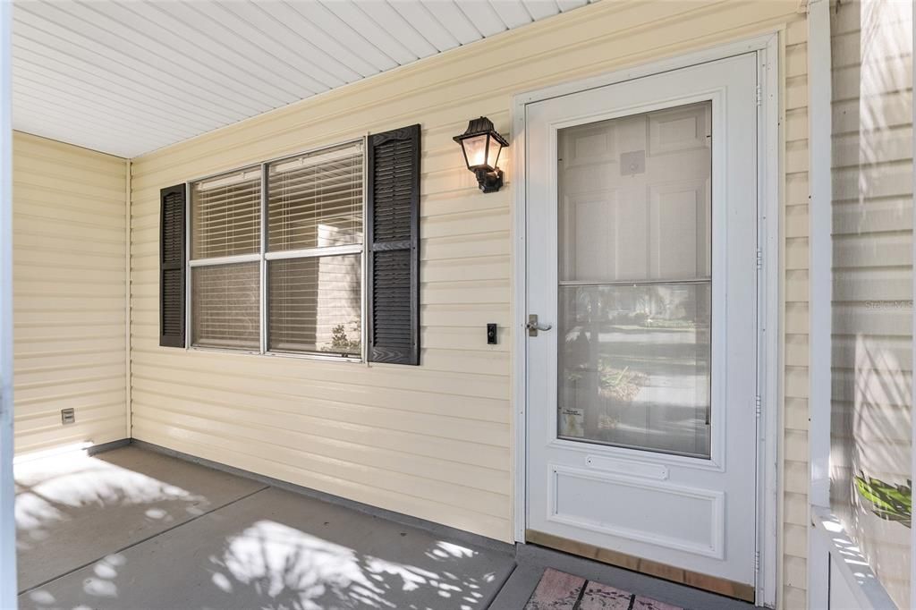 front porch (showing front door entrance)