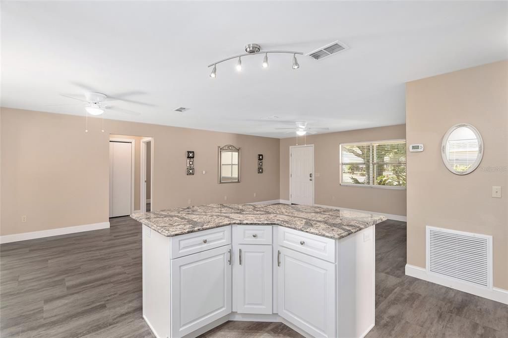 kitchen looking towards living room & dining room