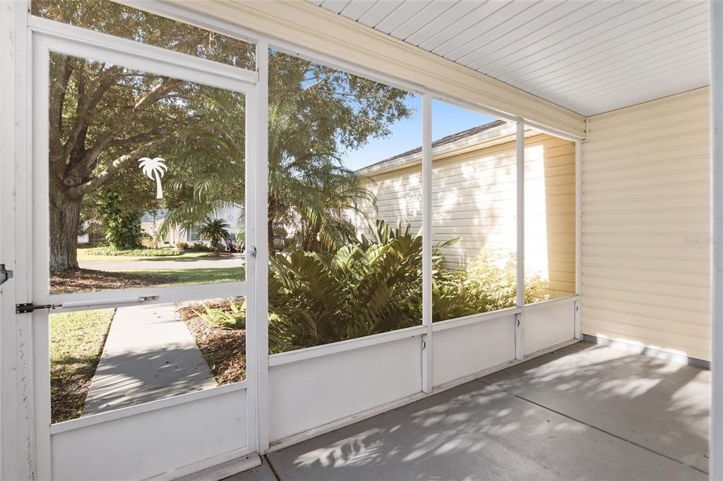 front porch (screened)