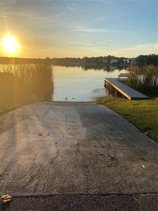 Community boat ramp, Dock and trailer parking