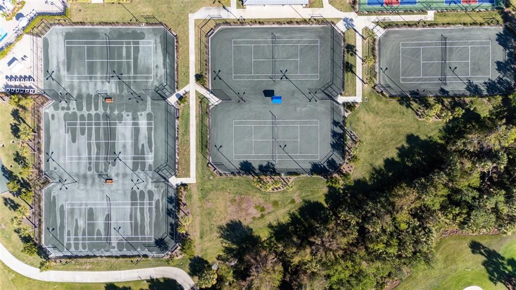 Arial View Tennis Courts