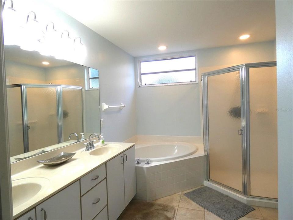 Tub and Shower in Master Bath