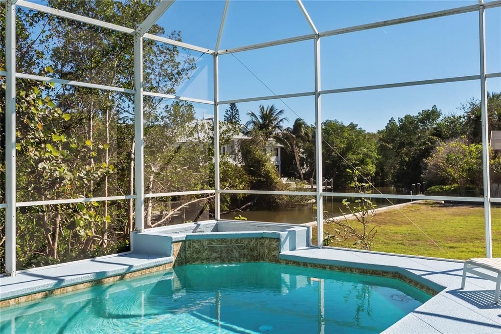 Heated Pool Overlooking Water and Mangroves