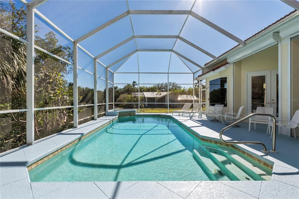 Heated Pool Overlooking Water and Mangroves