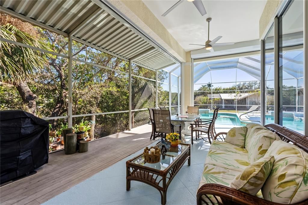 Covered Lanai Area Overlooking Water and Mangroves