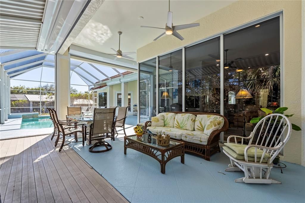 Covered Lanai Area Overlooking Water and Mangroves