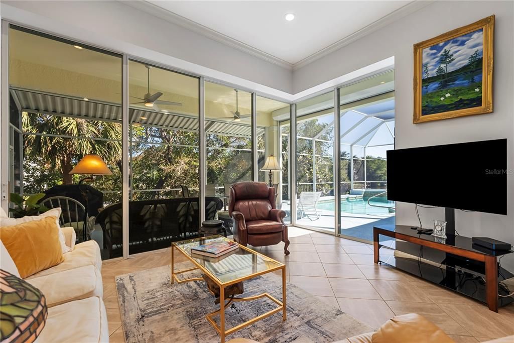 Family Room with Sliding Doors to Lanai