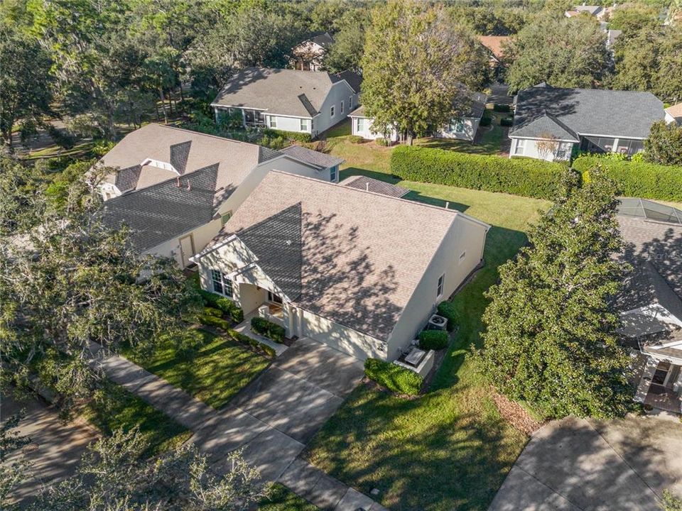 Aerial view from the front of the home