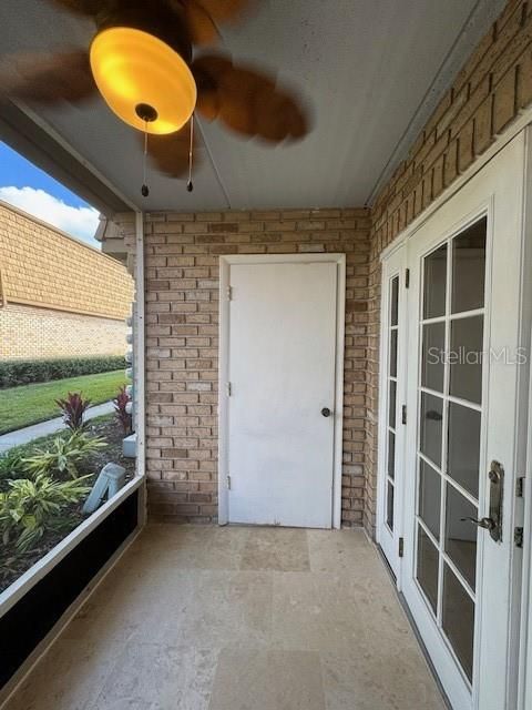 Screened in Patio with Storage Unit