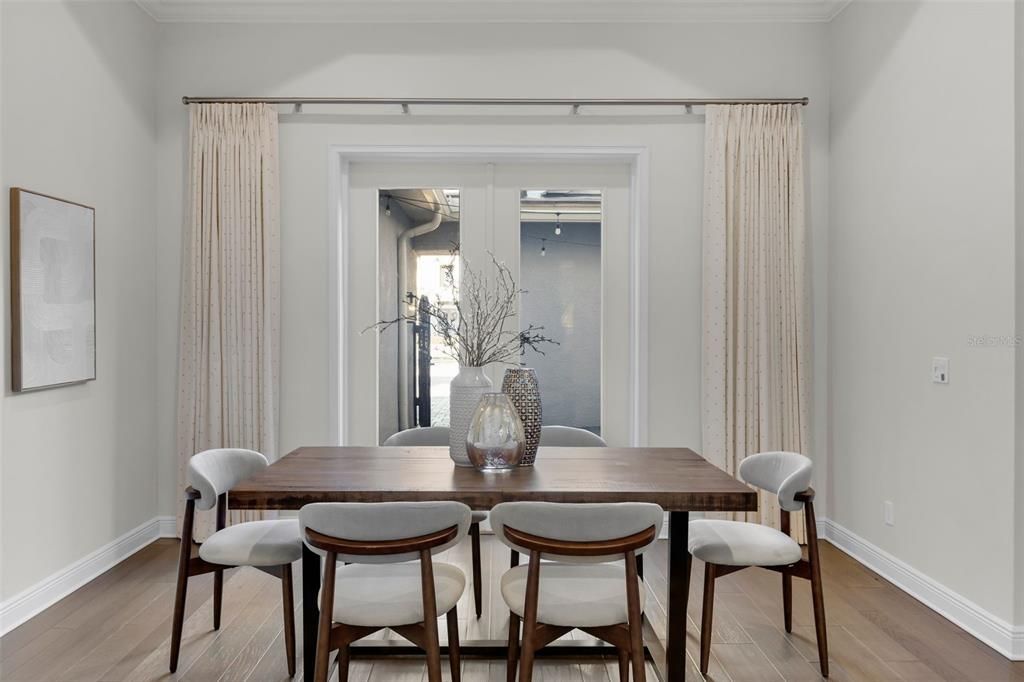 Dining Room looking out to the courtyard