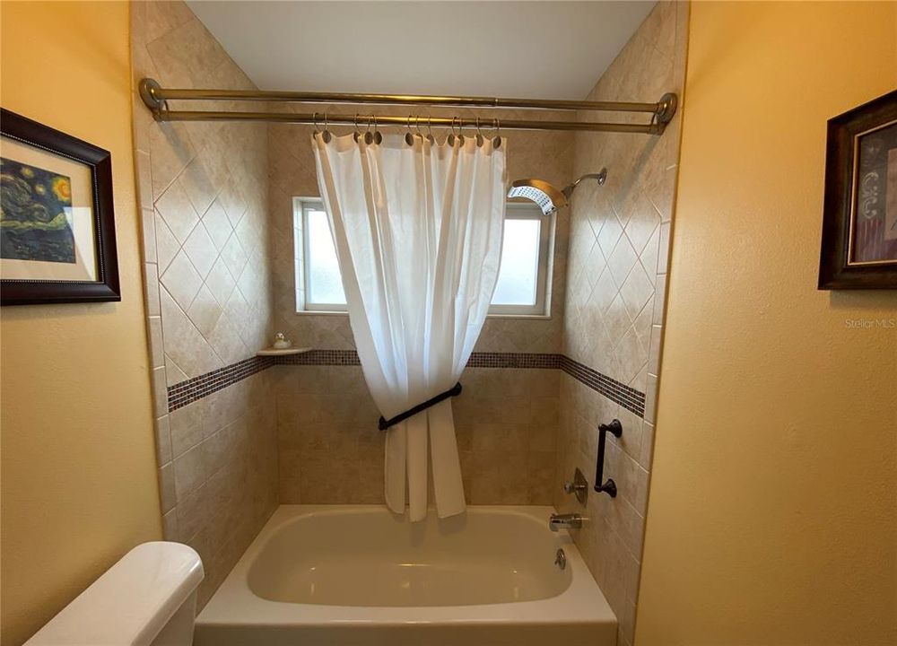 2nd Bedroom Ensuite Bath with Tub & Shower