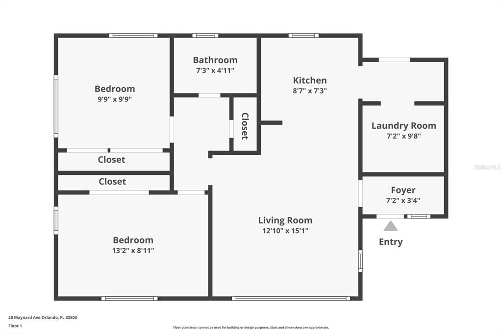 For Sale: $369,000 (2 beds, 1 baths, 792 Square Feet)