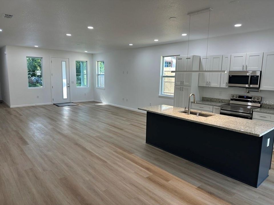 Front door and Kitchen