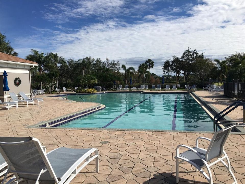 Very inviting Community Pool with Lap Lanes should you so desire.