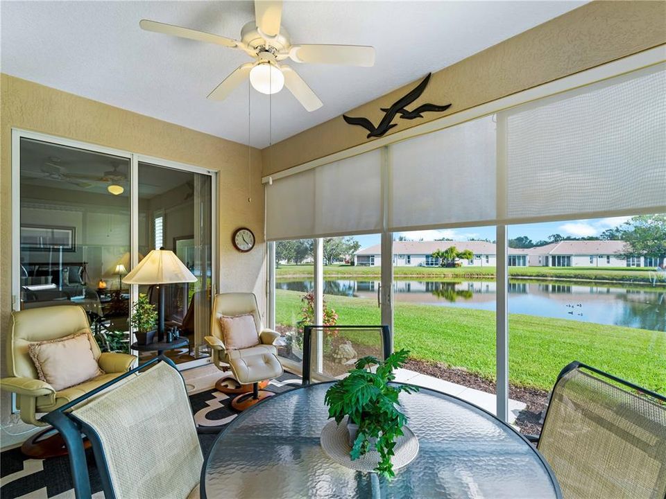 Everyday is a good day when it begins with this view from your Lanai.  The surrounding Sun-Shades keep you shaded when needed.  The ducks visit daily.