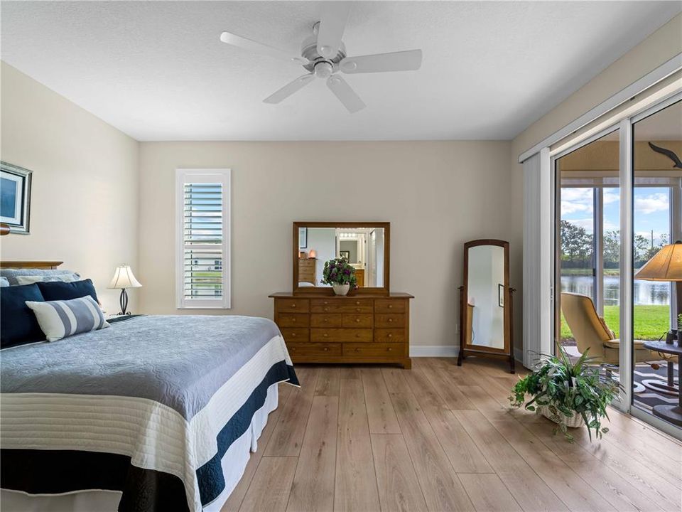 Primary Bedroom with stunning view of the Lake.