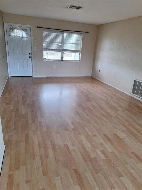 Living area looking at front door