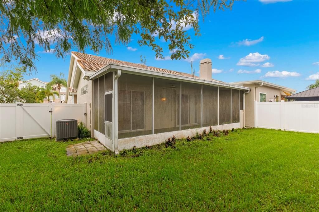 Fenced back yard