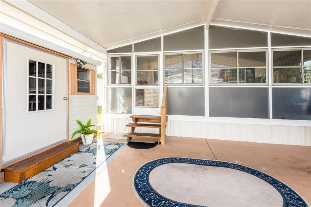 Another view of the side entrance under the carport