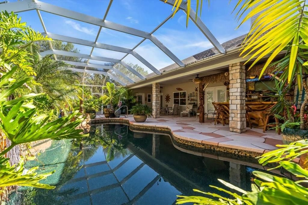 Private Tropical Oasis surrounds the pool of Main Residence at Tall Palms Ranch