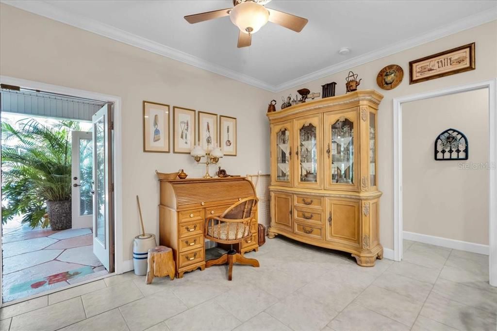 Dining Room and Kitchen Access from/to Lanai and Guest Quarters of Main Residence at Tall Palms Ranch