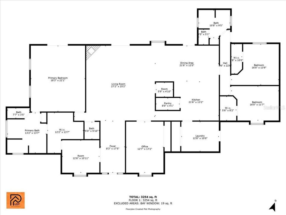 Main Residence Floor Plan 3645 sq ft. under air