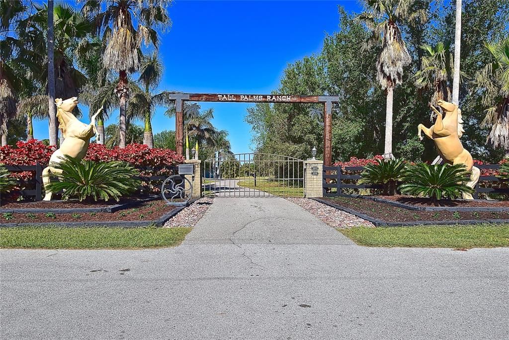 Private Entry of Main Residence at Tall Palms Ranch