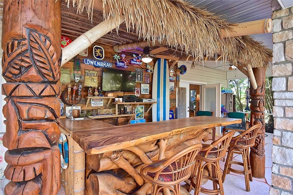 Tiki Bar on Lanai of Main Residence at Tall Palms Ranch