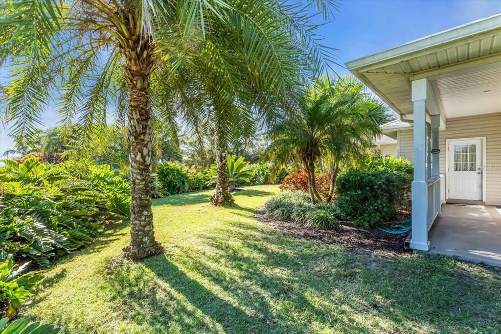 Side yard entry access point of Main Residence at Tall Palms Ranch