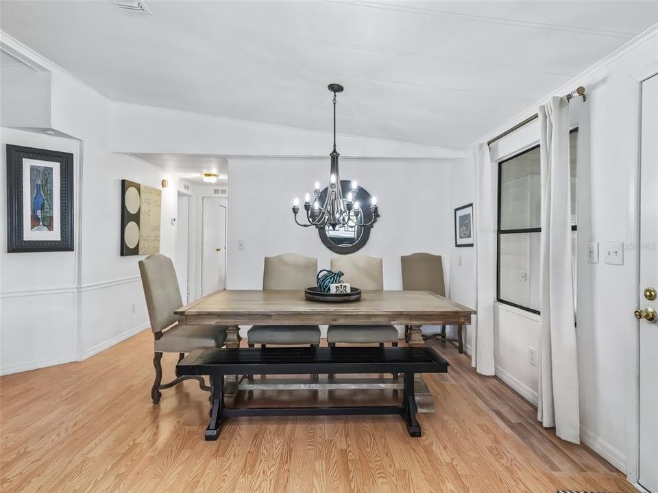 Spacious dining area/view from kitchen