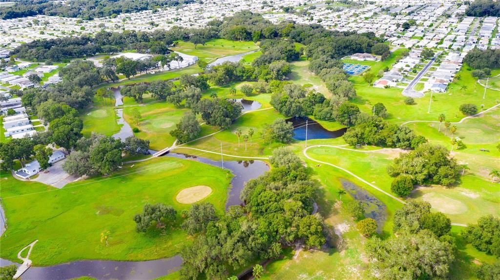 Community has three nine-hole golf area.