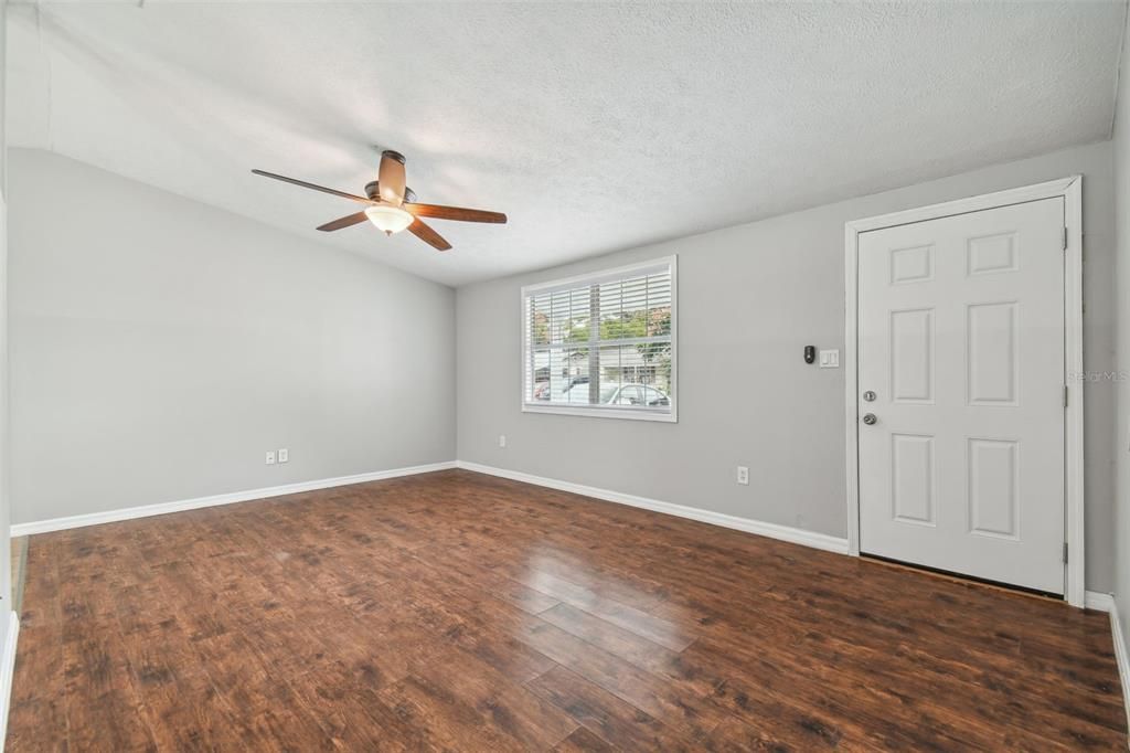 Living Room with vaulted ceiling