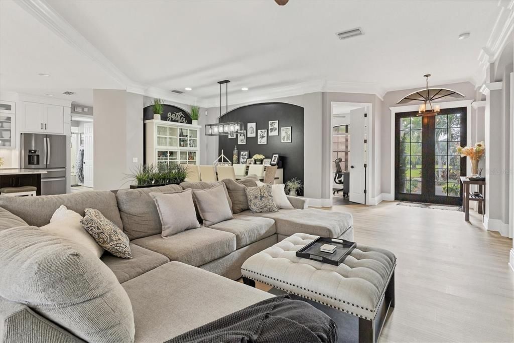 Great Room - New vinyl floors