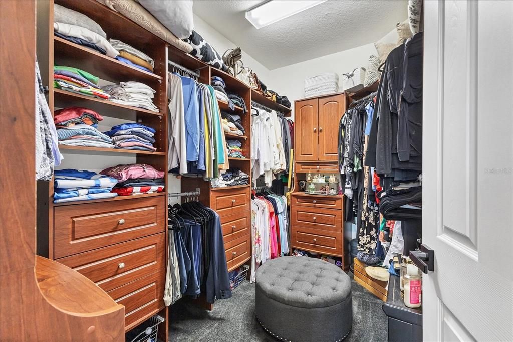 Custom closet in Primary bedroom