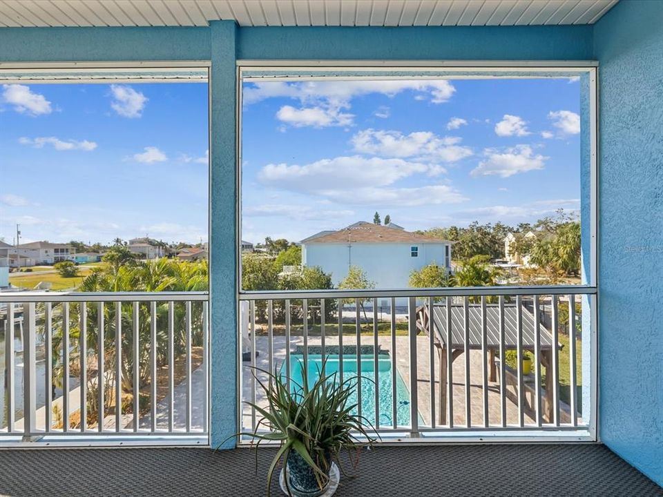 Screened balcony off the kitchen/Living Room