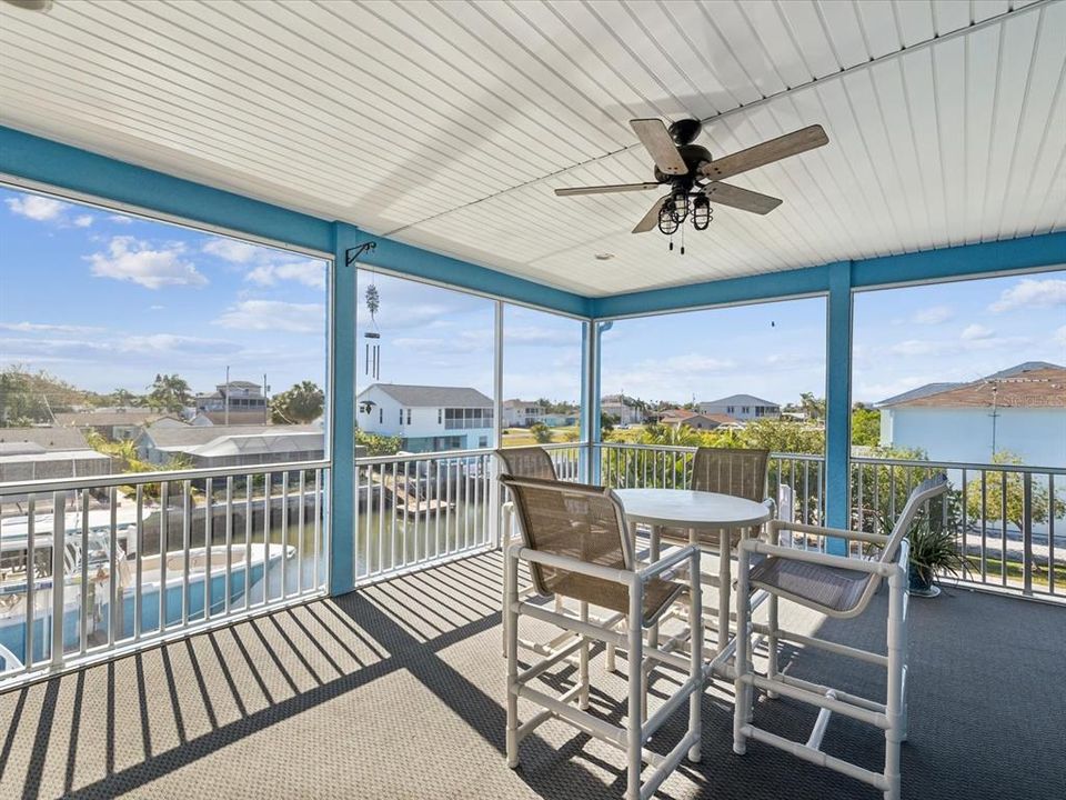 Screened balcony off the kitchen/Living Room