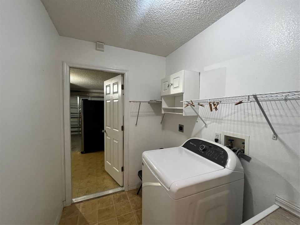 laundry room leads to garage