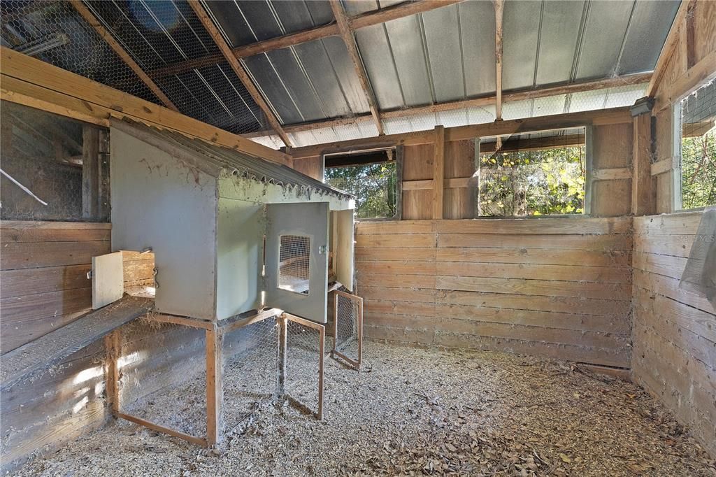 Stall used as chicken coup