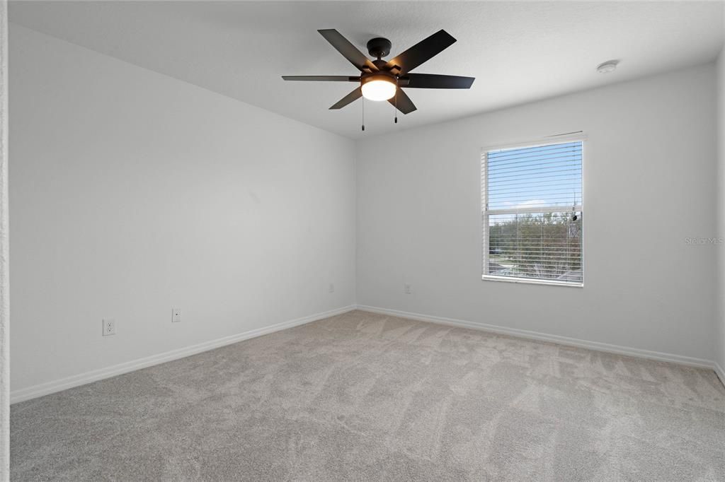 New carpeting and new ceiling fan!