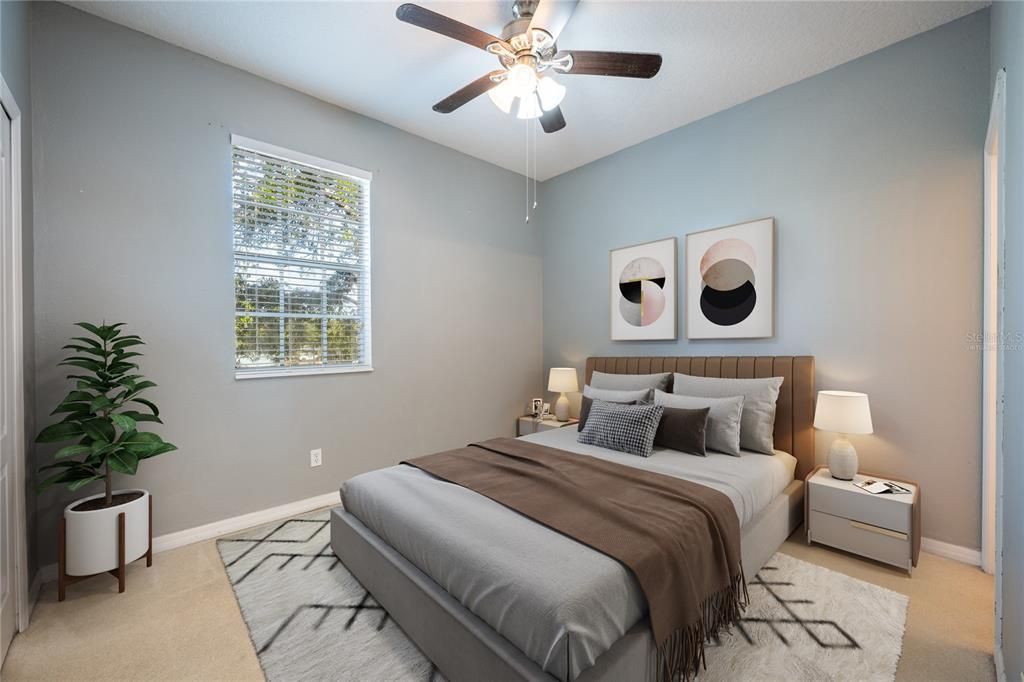 SECOND EN-SUITE BEDROOM. Virtually Staged.