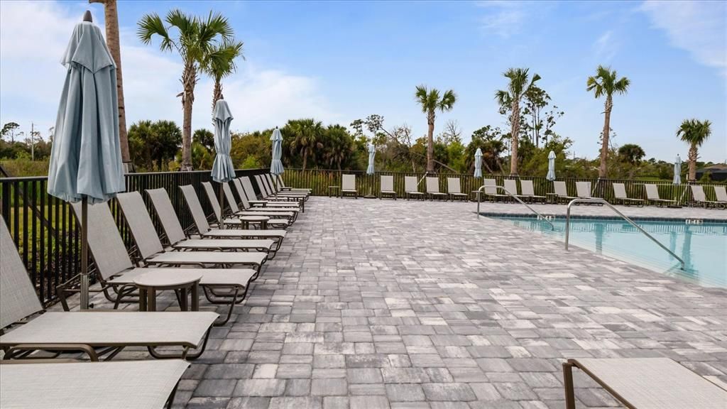 LOUNGE CHAIRS BY THE HEATED POOL